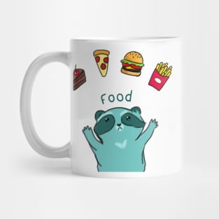 Raccoon loves food Mug